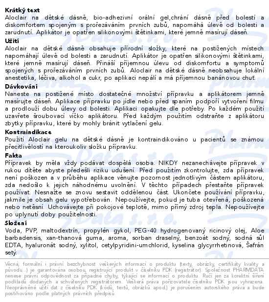 ALOCLAIR gel na dětské dásně 10 g