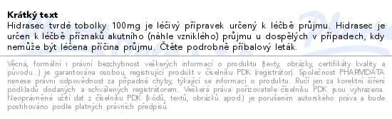 Hidrasec 100mg tvrdé tobolky por.cps.dur.10x100mg