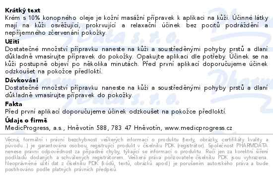 Konopné mazání 10% 100ml