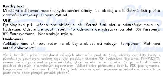 ISISPHARMA Sensylia Aqua micel. odlič. voda 250ml