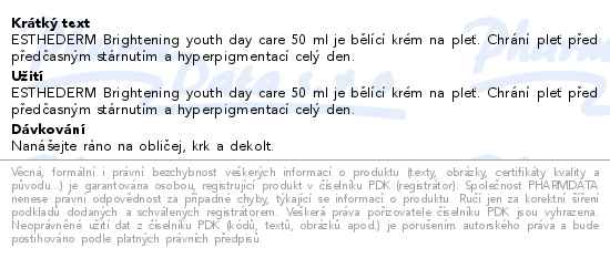 ESTHEDERM Brightening youth day care 50ml