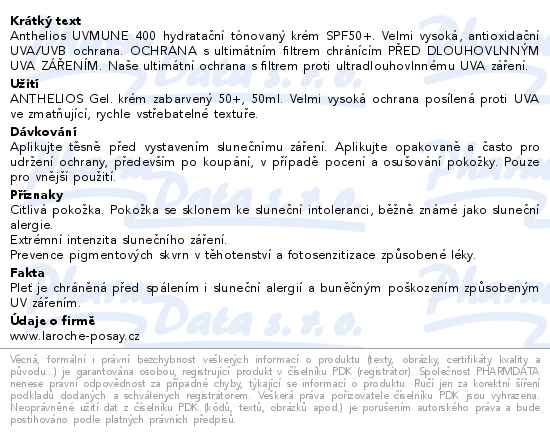 La Roche-Posay Anthelios Krém tónovaný SPF50 50ml