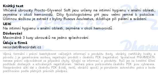 Procto-Glyvenol Soft - vlhčené ubrousky 30ks