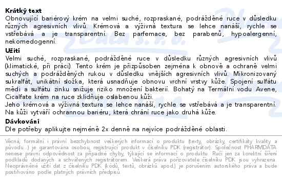 AVENE Cicalfate creme mains 100ml-krém na ruce