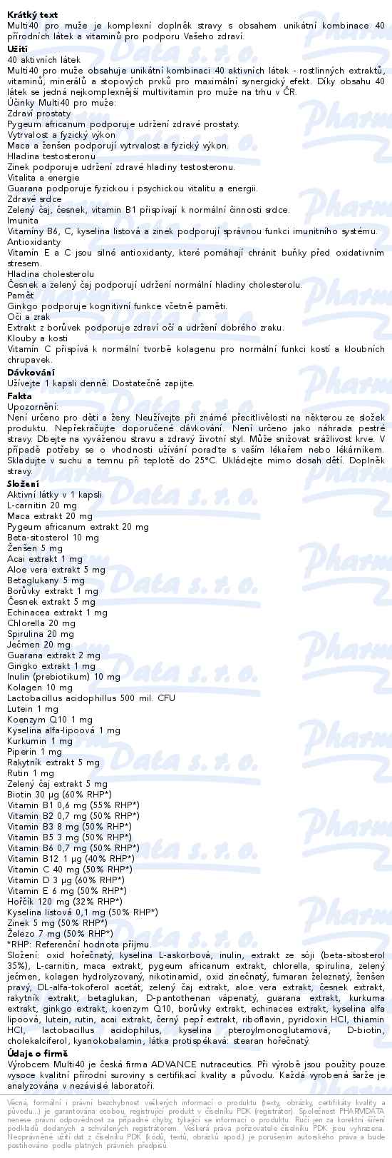 ADVANCE Multi40 pro muže 90 kapslí