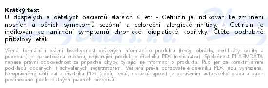 Cetixin 10mg 30 tablet