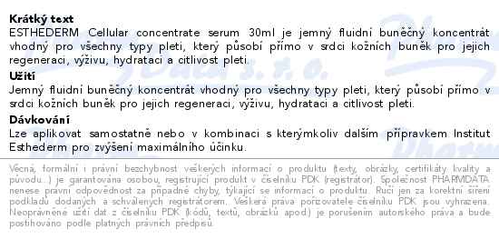 ESTHEDERM Cellular concentrate serum 30ml