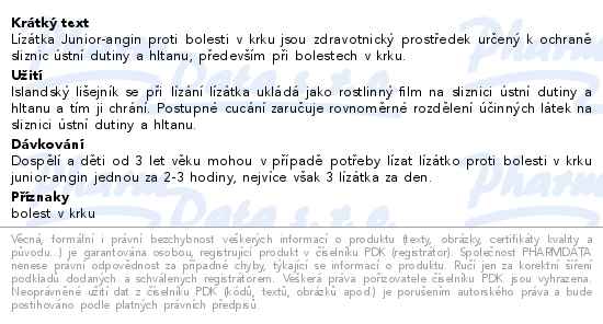 Junior-Angin lízátka pro děti 8ks