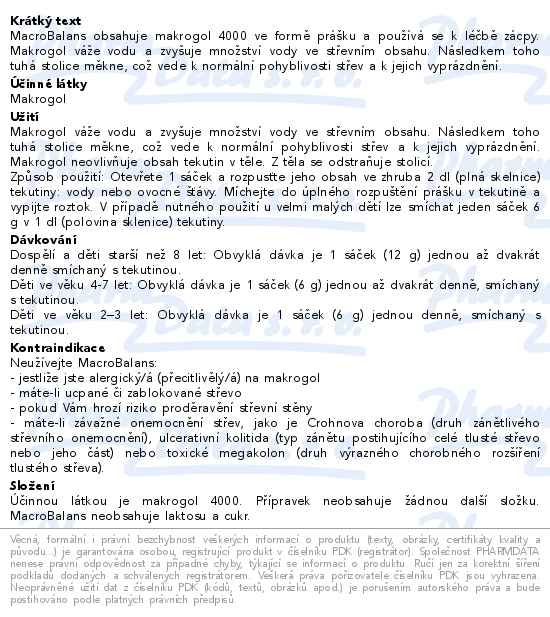 MacroBalans 6g 20 sáčků