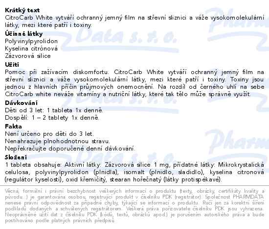 Favea CitroCarb White tbl. 10