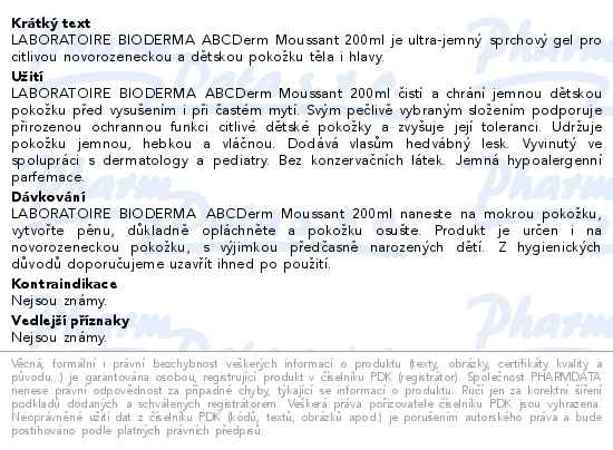 Bioderma ABCDerm Gel moussant 200ml