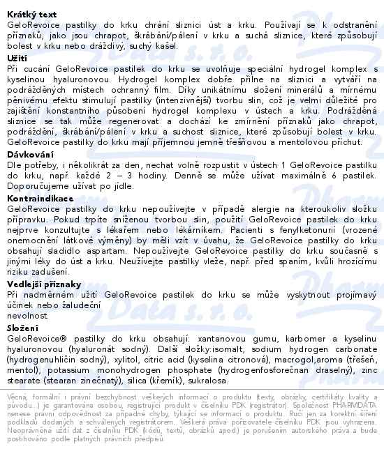 GeloRevoice pastilky do krku třešeň-mentol 20ks