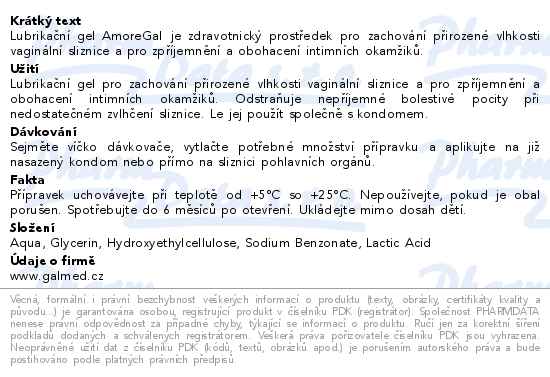 AmoreGal lubrikaèní gel neparfémovaný 100ml