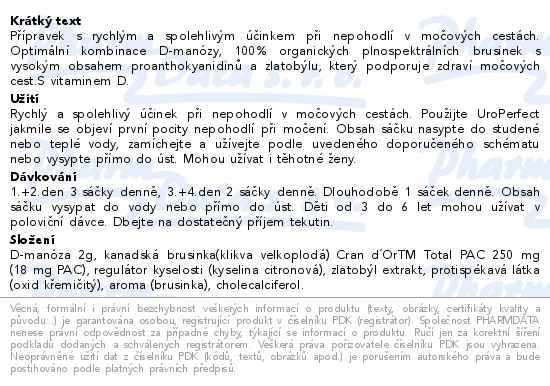 NatureVia UroPerfect Manóza Rapid 30 sáčků