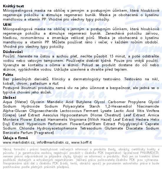 KORFF ESSENTIAL PEEL MIKROPEELINGOVÁ MASKA 50G