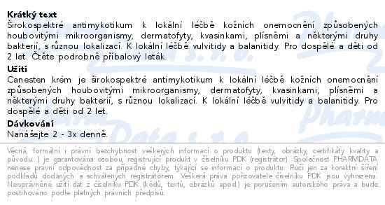 Canesten 10mg/g krém 20g