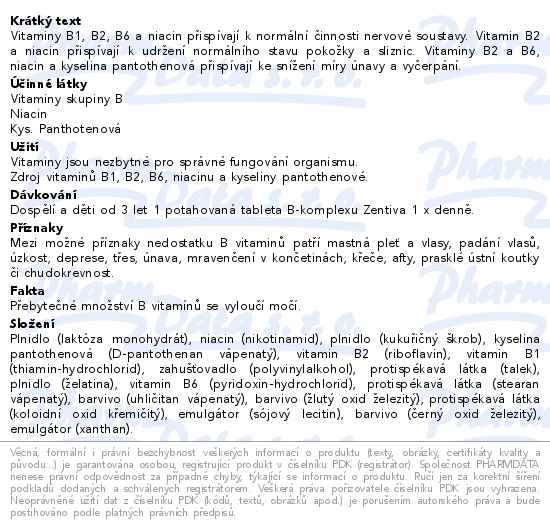 B-Komplex Zentiva 100 tablet