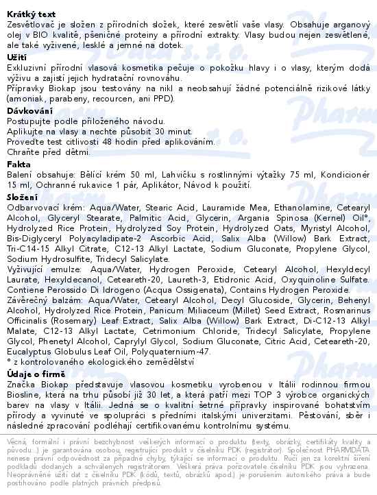 BIOKAP Barva na vlasy 0.0 Zesvětlovač 140ml