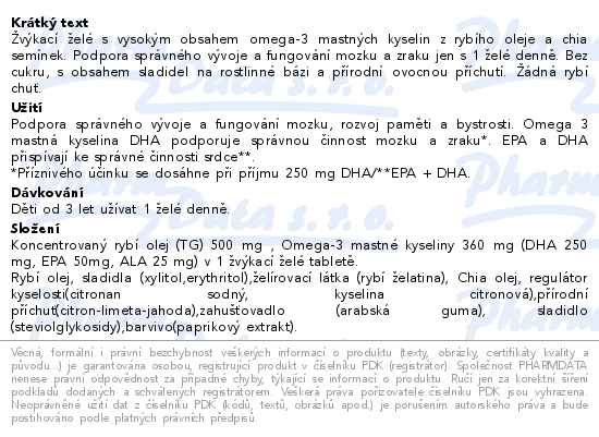 NatureVia Omega 3 Smart Kids 30 želé