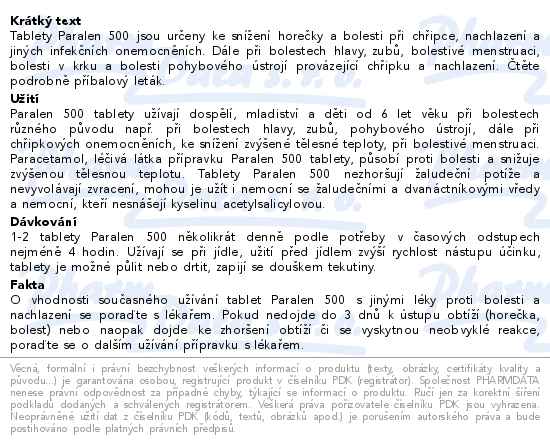 Paralen 500mg 24 tablet