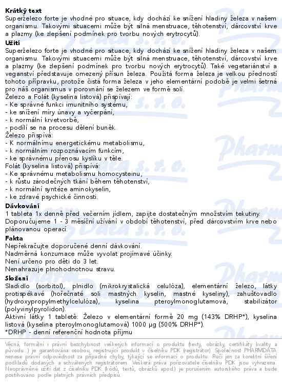 Favea Superželezo forte 30 tbl.