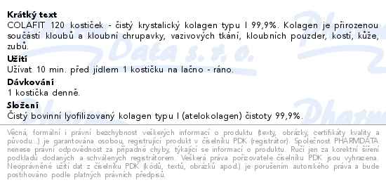 Apotex Colafit 120 kostiček