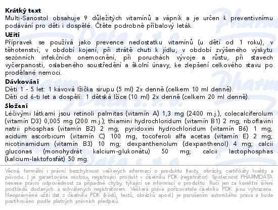 Multi-sanostol sirup 300g
