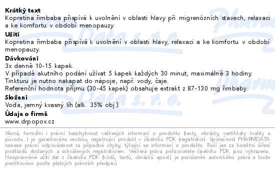 Dr.Popov Kapky bylinn Kopretina imbaba 50ml