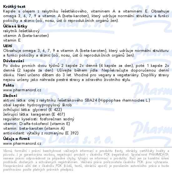 Bioaktivní Omega 7 60 kapslí