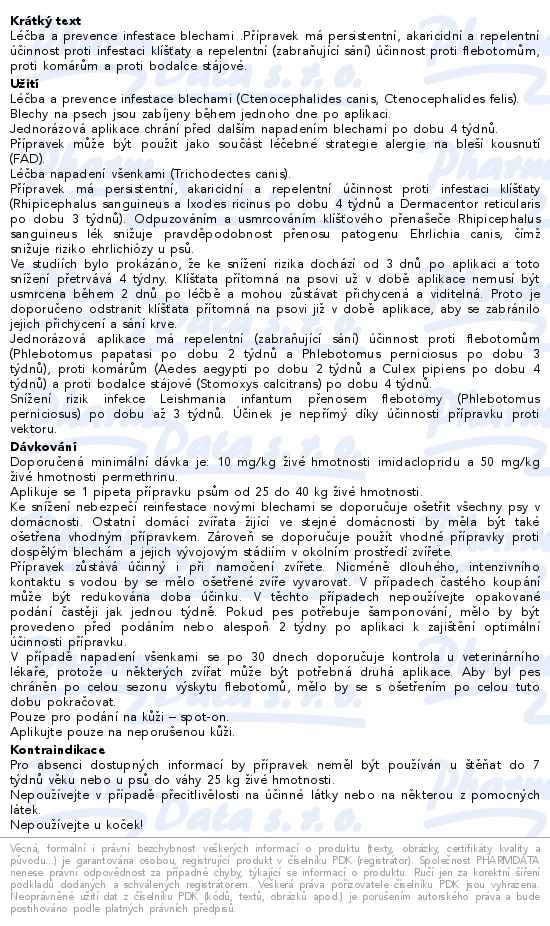 ADVANTIX PRO PSY SPOT.ON.NAD 25KG 1X4ML