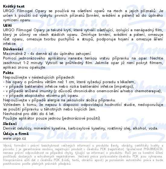 URGO FILMOGEL Opary 3ml