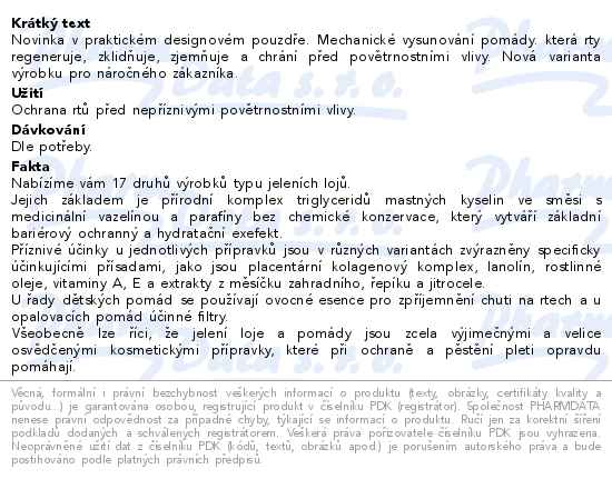 Jelení lůj - Originál 13g