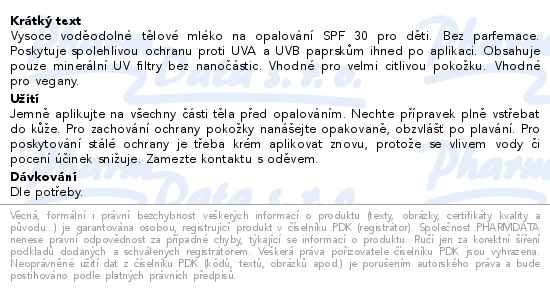 WELEDA Dětské mléko na opalování SPF30 sens.150ml