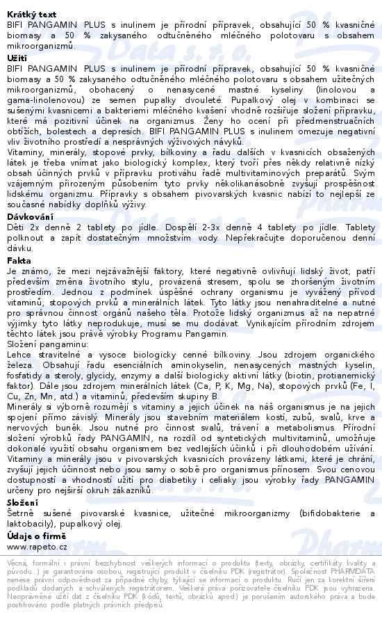 Pangamin Bifi Plus 200 tablet