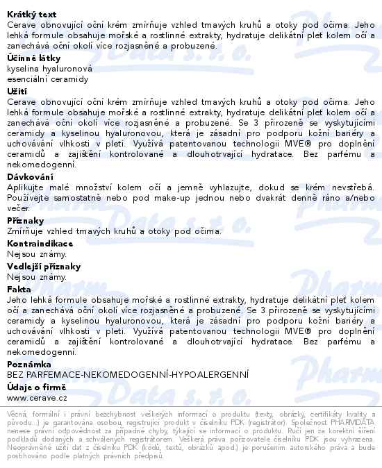 CERAVE Hydratační oční péče 14ml