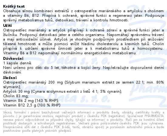 NatureVia Ostropestřec LipoAktiv 30 tablet