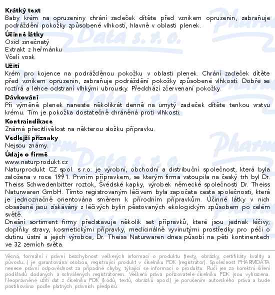 Bübchen Baby krém na opruzeniny 150ml
