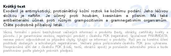 Exoderil 10mg/ml kožní roztok 20ml