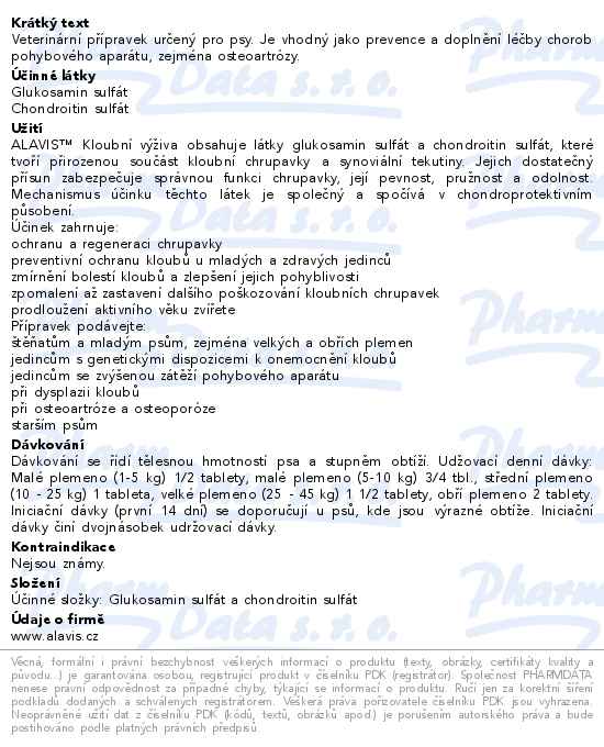 Alavis kloubní výživa 90 tablet