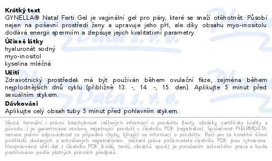 GYNELLA Natal Ferti Gel 6x5ml