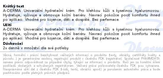 A-DERMA Univerzální hydratační krém 50ml