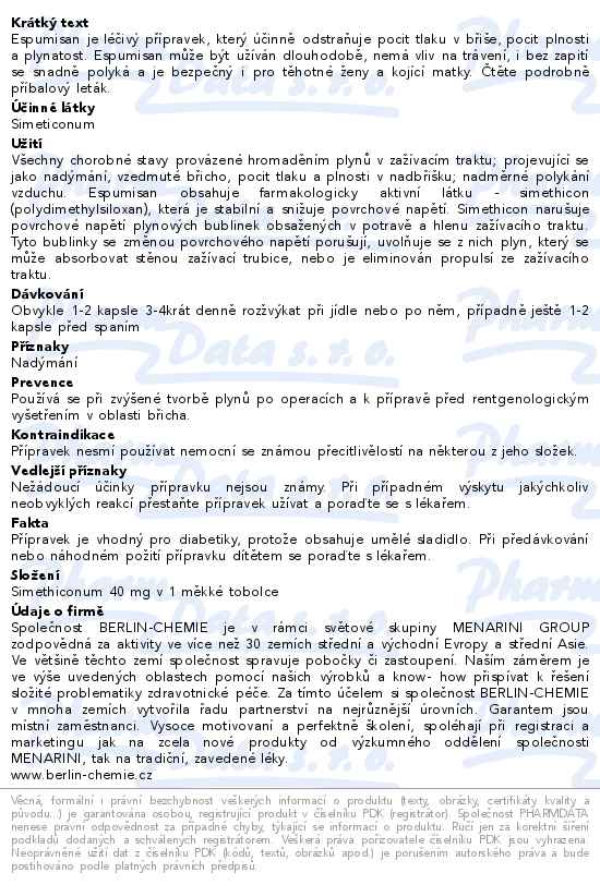 Espumisan 40mg 100 měkkých tobolek