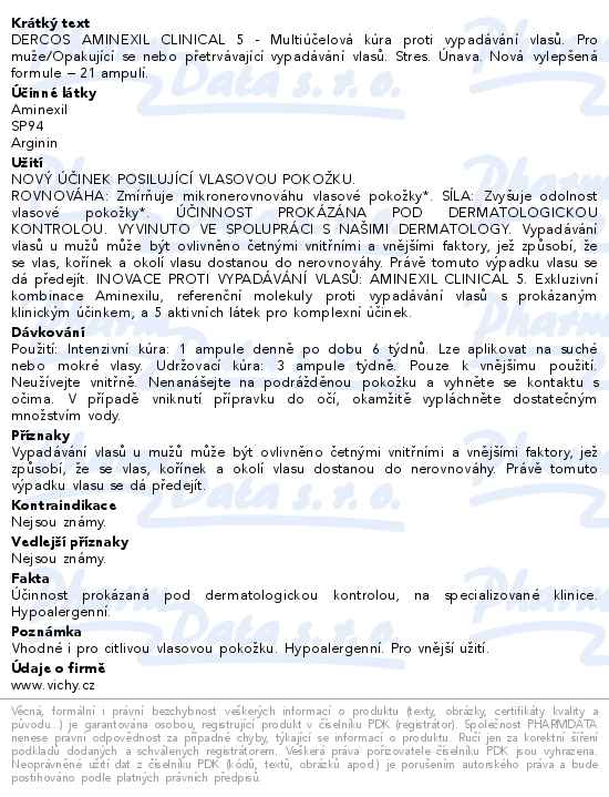 VICHY Dercos Aminexil Clinical 5 muži 21x6ml