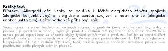 Allergodil oční kapky 6ml