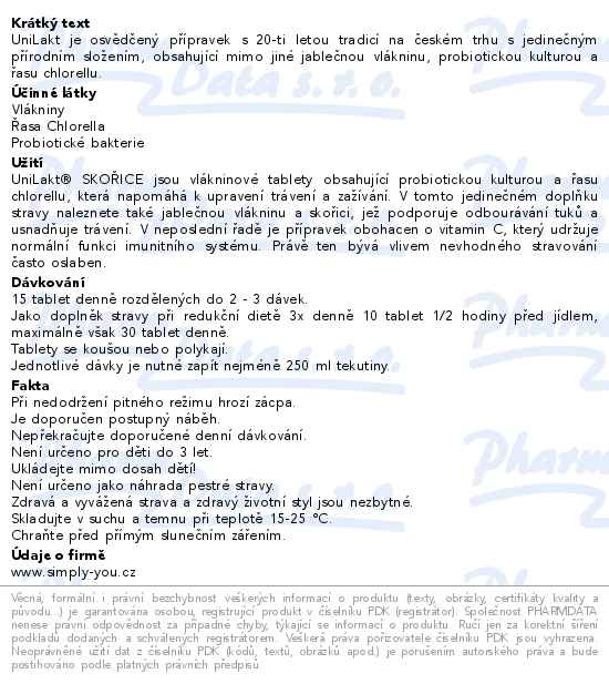 UniLakt se skořicí 220 tablet