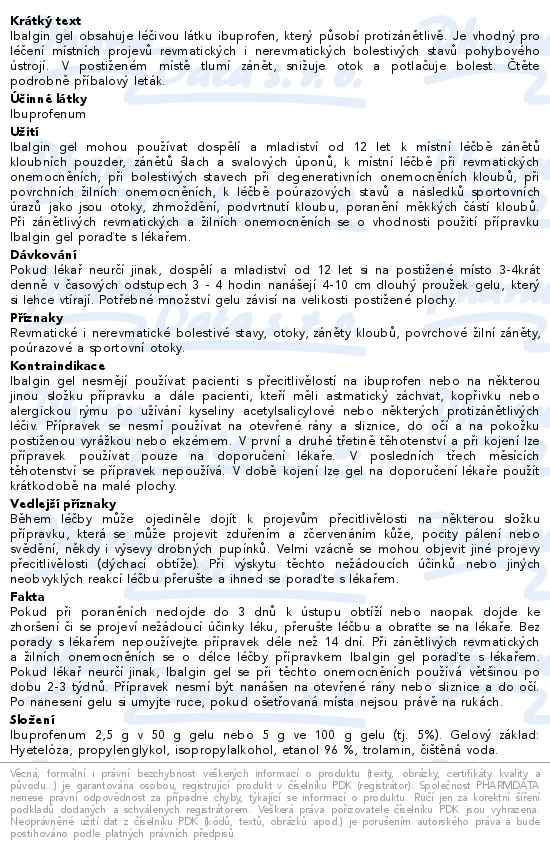 Ibalgin Gel 50mg/g 100g