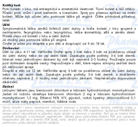 Orofar ústní sprej 30ml