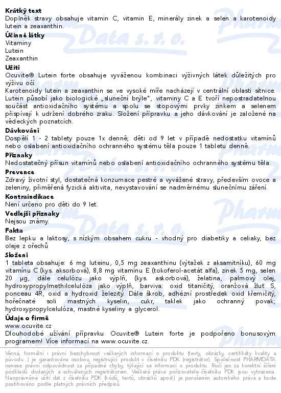 Ocuvite LUTEIN forte 30 tablet