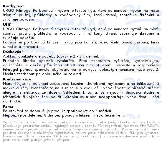 URGO FILMOGEL Po bodnutí hmyzem 3.25ml